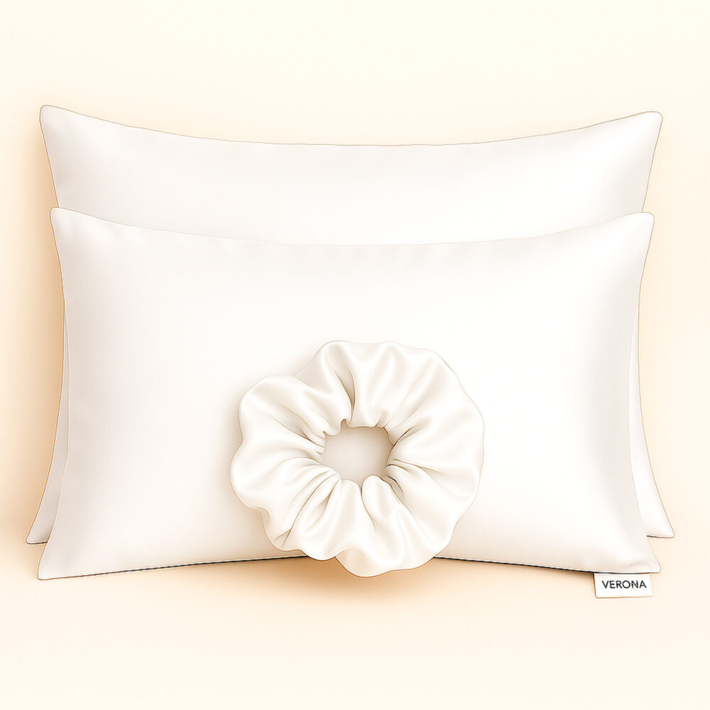 Kit de 2 fundas en satín (68 cm x 47 cm) mas un scrunchie Verona Lifestyle - Image 6